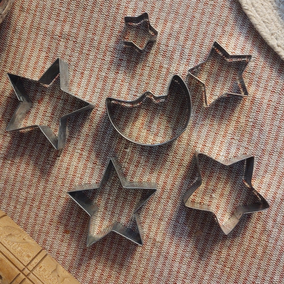 Star and Moon Cookie Cutter Set Vintage - Picture 4 of 8